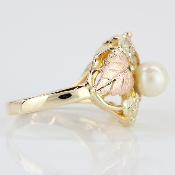 10k Tri-Tone Gold Black Hills Pearl Ring - Picture 5 of 8